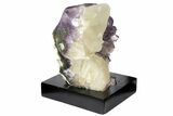 Tall, Amethyst Cluster With Wood Base - Uruguay #121257-1